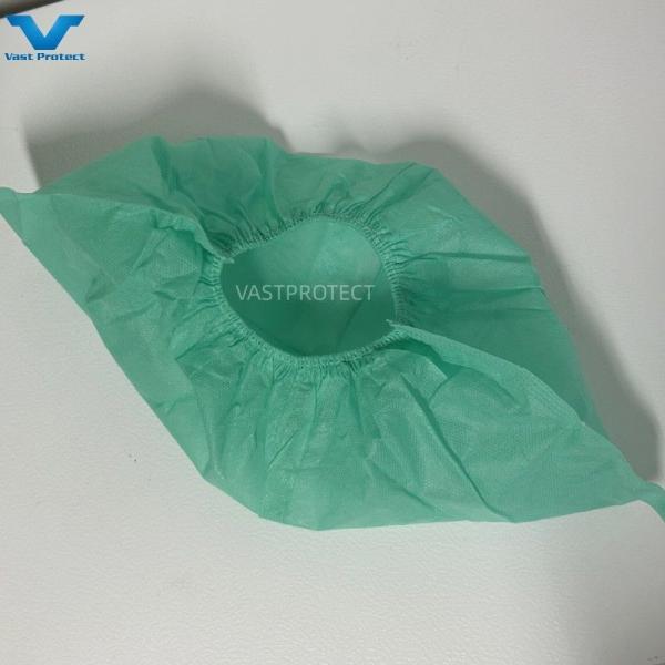 Industrial OEM Disposable PP Durable Elastic Green Shoe Cover