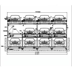Quality -1+2 (3 Floors) Automated Intelligent Pit Design Puzzle Parking System wholesale