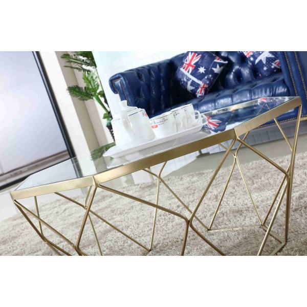 Stainless Steel Modern Glass Coffee Tables Stylish Tea Table Living Packing Pearl Room