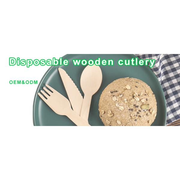 Birch Wood Biodegradable Disposable Cutlery Fork 160mm