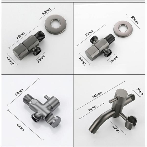 2023 Modern Stainless Steel Shattaf Bidet Sprayer Faucet Shower Heads With Diverter