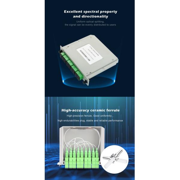 Low Insertion Loss 1x32 Abs Box Plc Splitter For PON GEPON Networks