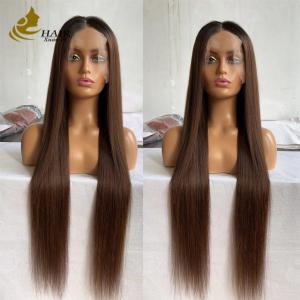 Wholesale Human Hair Wig 13X4 Transparent Lace Frontal Pre Plucked Hair Wigs