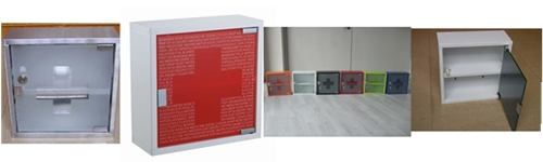 2017 compartment wall Container label Metal layer Stainless Steel Medical box Metal Box/medicine Chest Portable Medication Lock