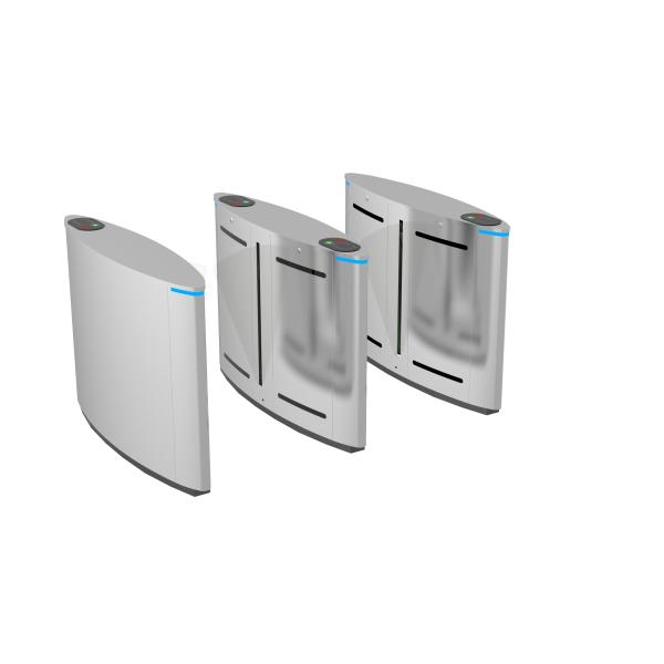 304 Stainless Steel Flap Barrier Gate Retractable High Security With RFID Face Recognition