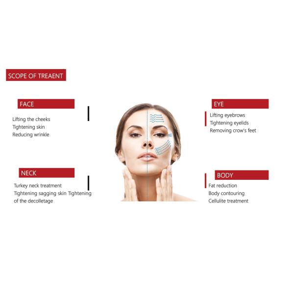 Beauty Salon Facial And Body Lifting 4D Hifu 3D Hifu With 8 Cartridges/hifu body slimming machine