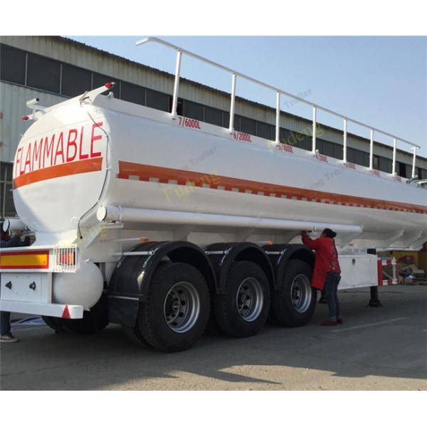 60000 Liters Diesel Tanker Trailers , Steel Fuel 2 / 4 Tri Axle Tanker Trailer