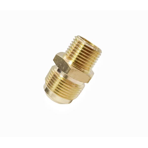 3/4 NPT X 3/4 Flare Brass Male Hex Nipple Pipe Fitting