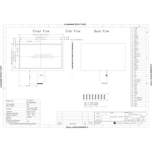 7.0 Inch LVDS Interface Smart TFT Display 40PIN 1024x600