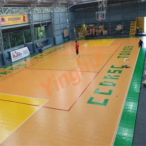 Temporary Plastic Wood Floor Tiles Outdoor Basketball Tennis Pickleball Courts