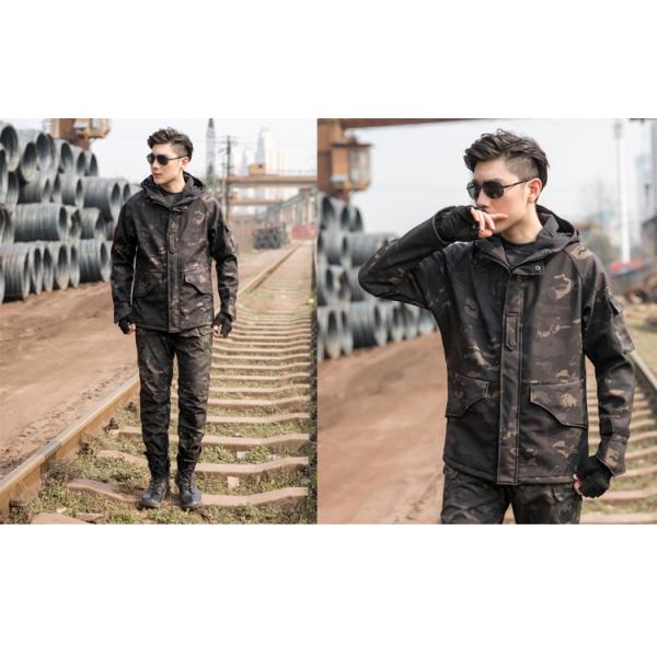 Woodland Camouflage Men's Tactical Combat Jacket Hoody Winter Coat Uniform Waterproof