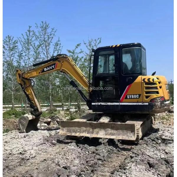 Sany SY80 excavator 0-2000 working hours and a 0.28m3 bucket capacity for performance