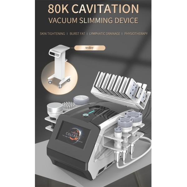 Portable 80k Cavitation Vacuum Rf Machine 7 In 1 For Body Contouring Fat Burning