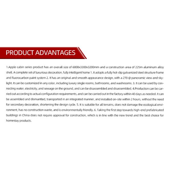 Customized Professional Mobile Capsule House Modern Design Apple Cabin Container Home