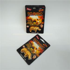 China Hardware Usage Blister Card Packaging Go RHINO Hole Capsule Container Recycled Paper on sale