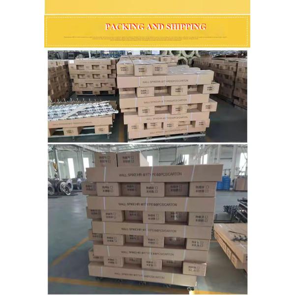 Thickness 1mm 2mm Razor Anti Theft Wall Spikes Electrophoretic