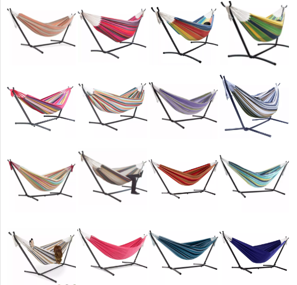 Easy Collapsible Beach Hammock Stand 15.7LBS Capacity For Indoor And Outdoor