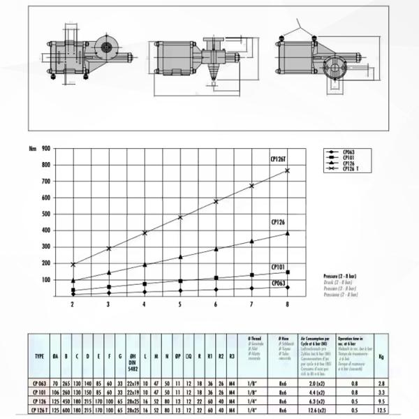 WAM VFS Powder Drive Pneumatic Butterfly Valve Assembly For -20C- 80C Environments