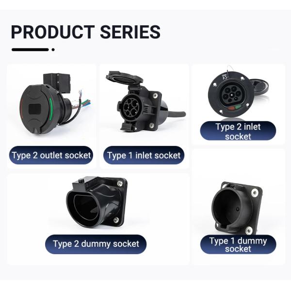 SAE J1772 Car Side Inlet EV Charging Accessories Type 1 Socket For EV Car Charging