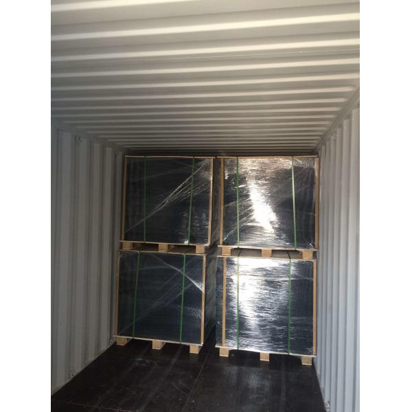 Rubber floor mats packed on pallets ready for shipping