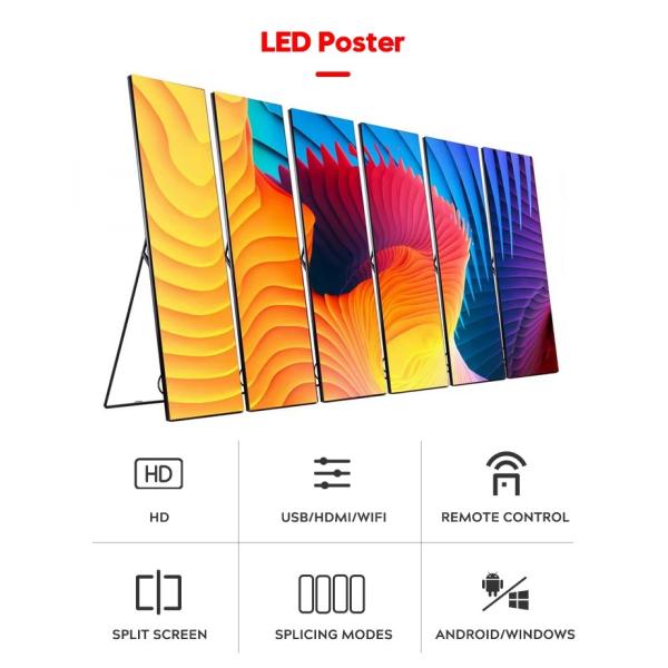 GOB led poster P1.8 Indoor Led Poster Screen Led Digital Display Led Video Wall