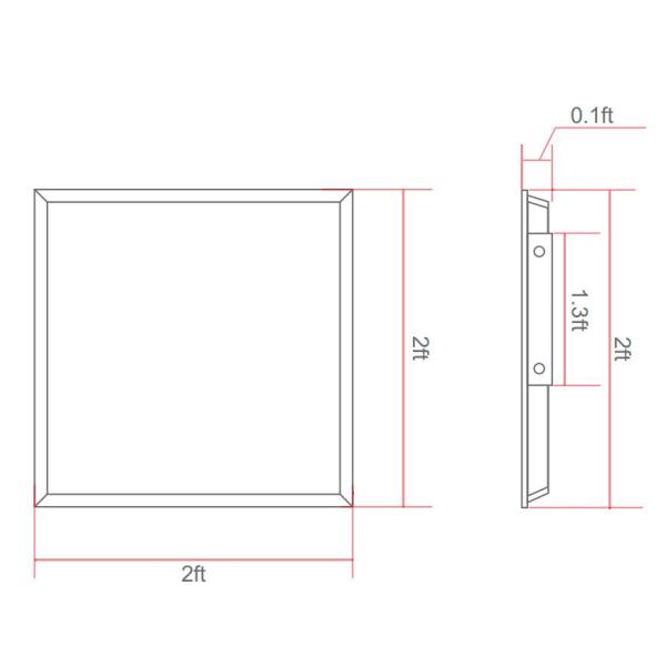 0-10V Dimming 2x2FT Suspended Ceiling Led Light Panels 4550LM
