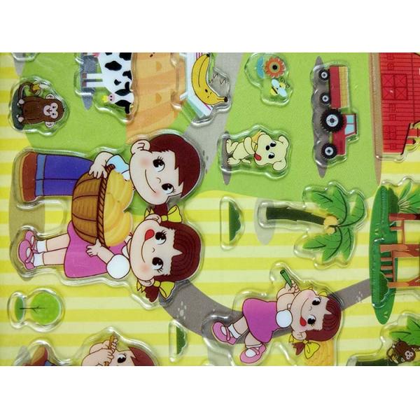 Kraft Paper Bottom Vinyl Cartoon Stickers