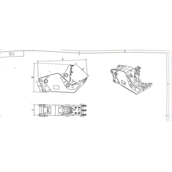 Hydraulic Shear for 10-15 Ton Excavator Concrete Cutter Demolition Metal Shear
