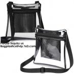 Clear Sling Bag PVC Tote Bag With Interior Mesh Bag And Shoulder Strap,Clear PVC