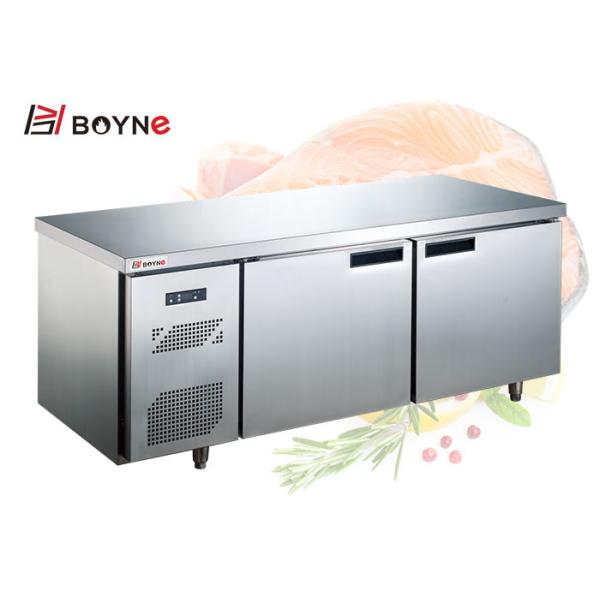 Food Grade Kitchen Work Bench With Cabinet Thickness Steel For Restaurant