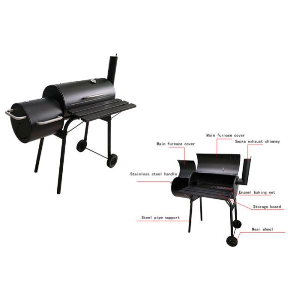 Black Portable Bbq Grill Products , Charcoal Barbecue Stove For Gathering Party