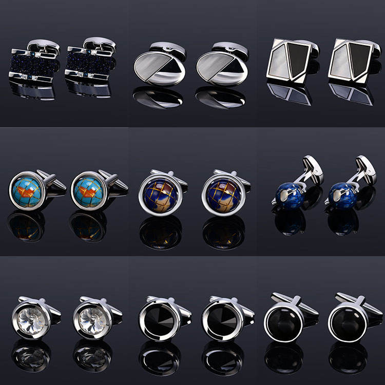 Plain Gold Custom Cufflinks Mens Engraved Cufflinks for Wedding Gift