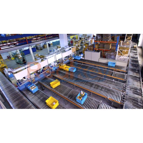 Easy Operation Gravity Roller Conveyor System Strong Adaptability High Safety