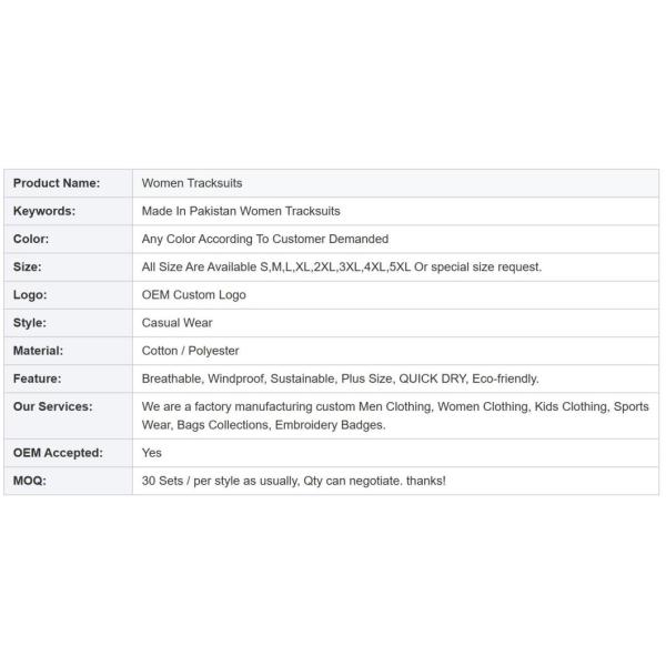 Hot Selling Women Tracksuit Slim Fit Women Tracksuit Made in Best Quality Women Tracksuit