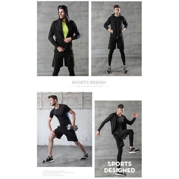 Fitness Men Cotton Polyester Running Wear Sports Training Suit