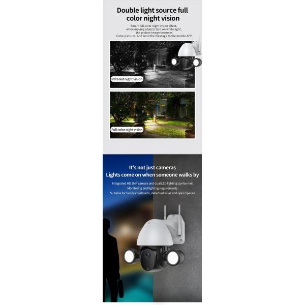 Night Vision Security Smart Home 3mp Wifi Ptz Camera Automatic Track Two Way Voice