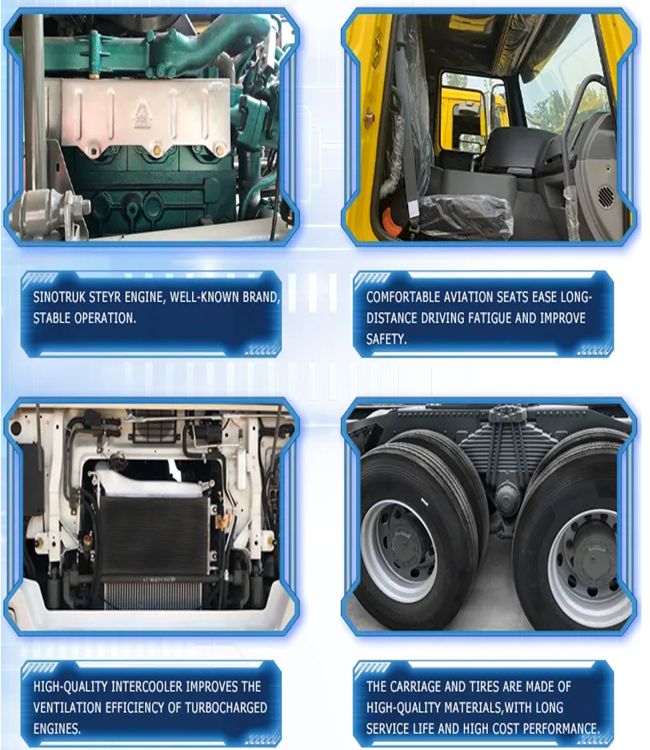 SINOTRUK HOWO 4x2 6x4 Heavy Truck Tractor Customizable Colors For Bulk Cargo Logistics Transport