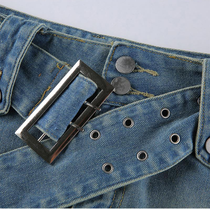 Oem Factory Manufacturer Custom Logo Hip Skirt Lady Short Denim Skirt Custom Denim Clothing