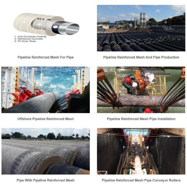 Durable 2.8mm Welded Galvanized Wire Pipeline Reinforced Mesh For Oil And Gas
