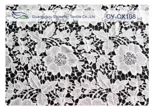 Quality Nylon Cotton Embroidered Lace Fabric with 120cm Width CY-CX108 wholesale
