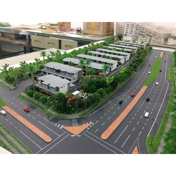 1 / 250 Scale House Interior 3D Model Warm Led Light Painted Color 1 * 0 . 8M