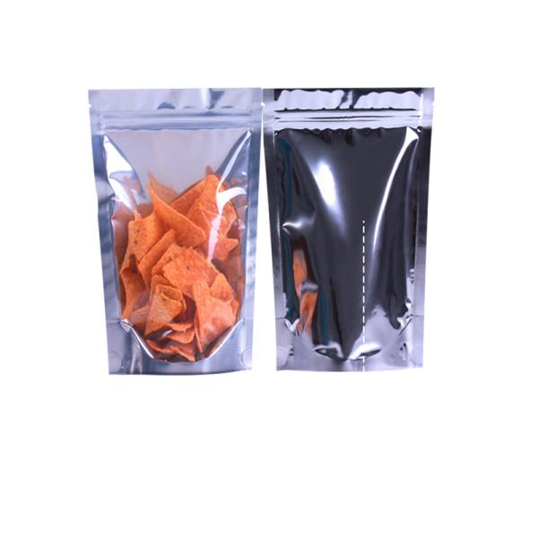 PET AL Resealable Clear Custom Mylar Bag Food Packing Zipper Stand Up Pouch