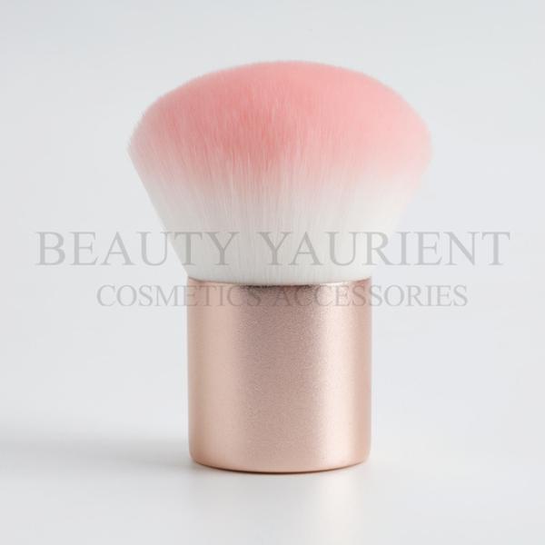 Matte Pink Handle Kabuki Makeup Brush For Pressed Powder Long Lasting