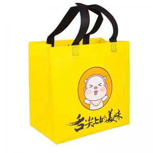 Quality Colored Non Woven Shopping Tote Bags 100% Virgin PP Material Soft Loop Handle wholesale