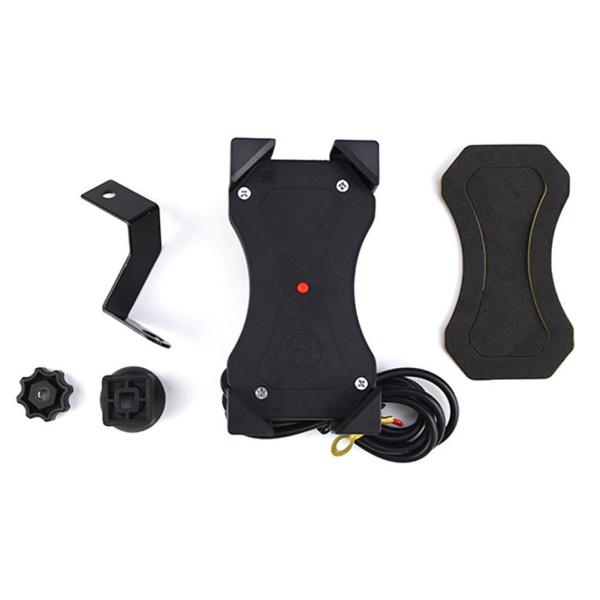 FCC 360D Waterproof Heavy Duty Motorcycle Phone Mount , USB ABS Telescopic Phone Holder
