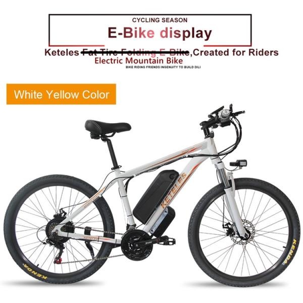 6061 Alu Electric Fat Tyre Mountain Bike 45 - 50km Electric Mode Range 15Ah