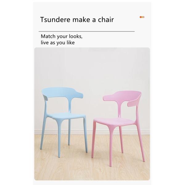 PP plastic dining chair in home environment