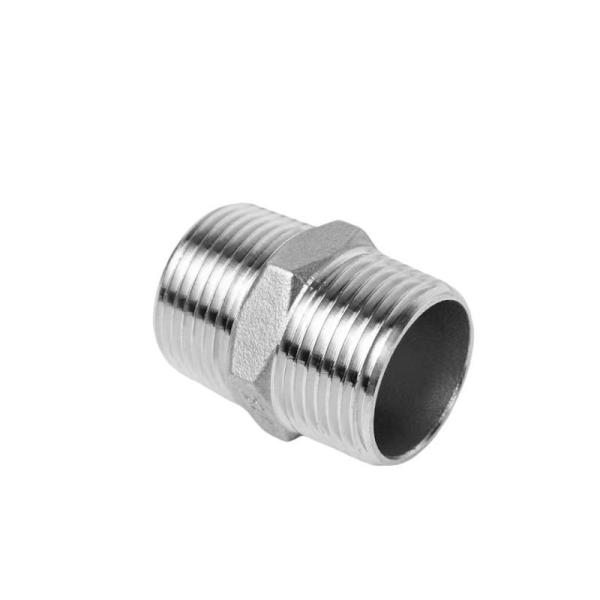 Stainless Steel Hex Nipple with Male End Connection SS304 SS316L BSPT/NPT/BSPP