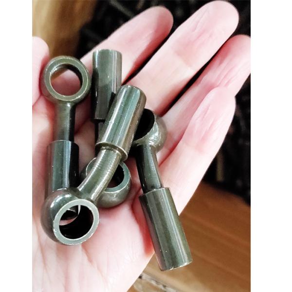Car Brake System Stainless Steel Hose Banjo Fitting Army Green Color