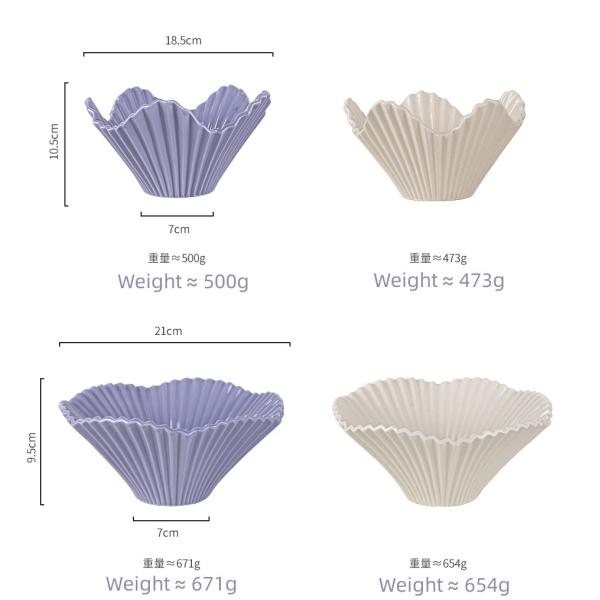 Handmade Ceramic Salad Bowl Luxury Fruit Bowl For Dessert Nordic Style Yogurt Fruit Bowl